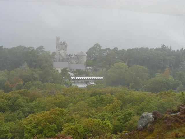 Hrad Glenveagh z vyhlídky